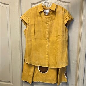 Stylish Yellow Skirt Set by Alfred Dunner